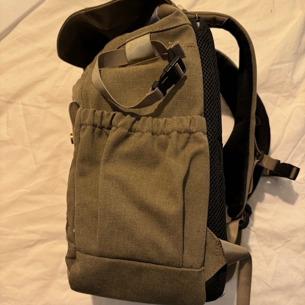 BAGSMART Camera Backpack DSLR Travel Laptop 15” Olive Canvas Photography Bag - Picture 8 of 14